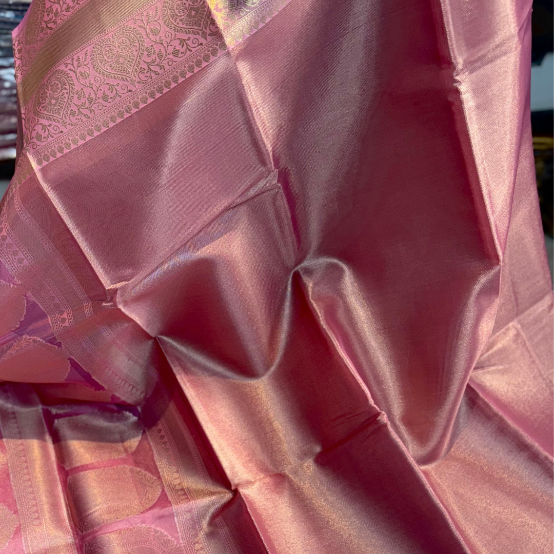 Soft Pink Banarasi Katan Silk Saree