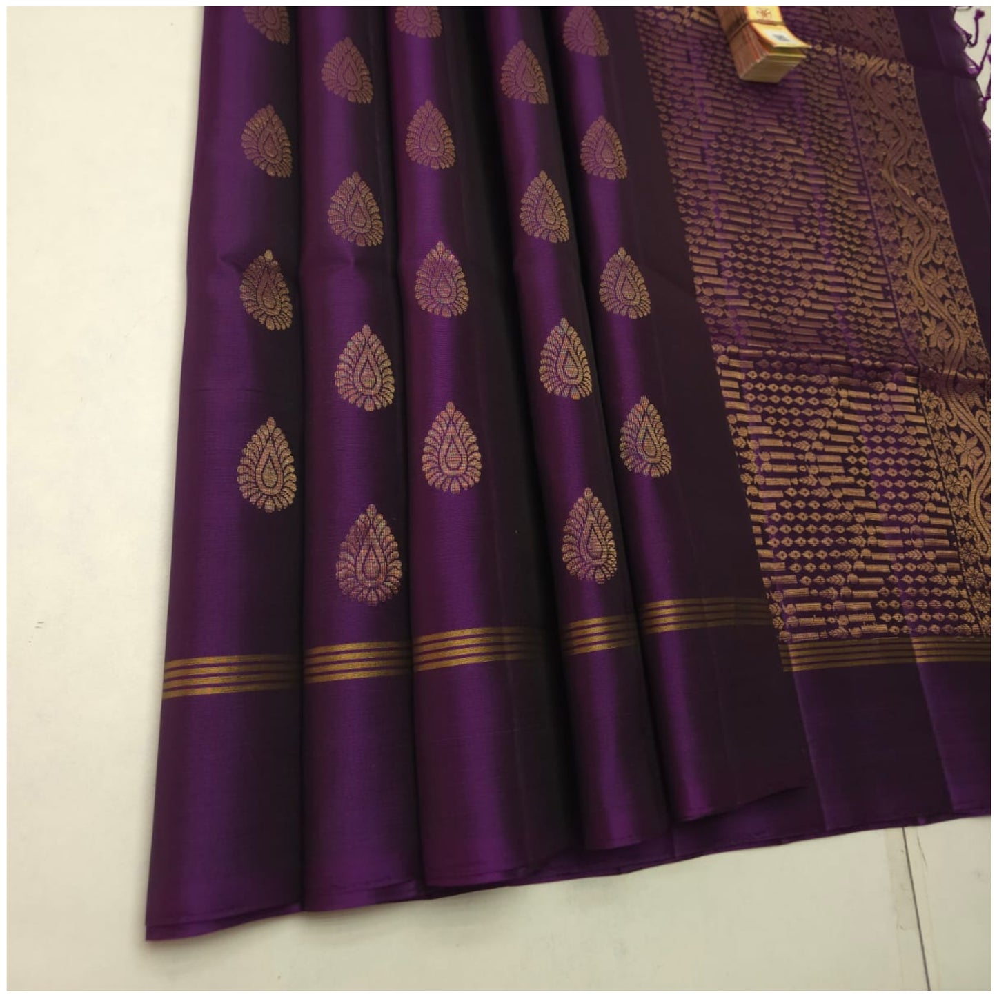 Ramganga Violet Pure Handloom Double Warp Soft Silk Saree