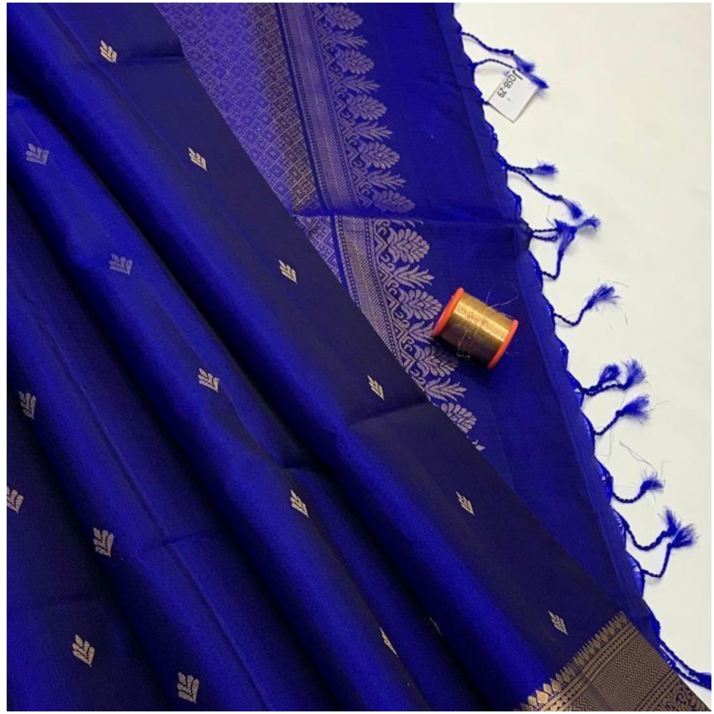 Royal Blue Pure Handloom Double Warp Soft Silk Saree