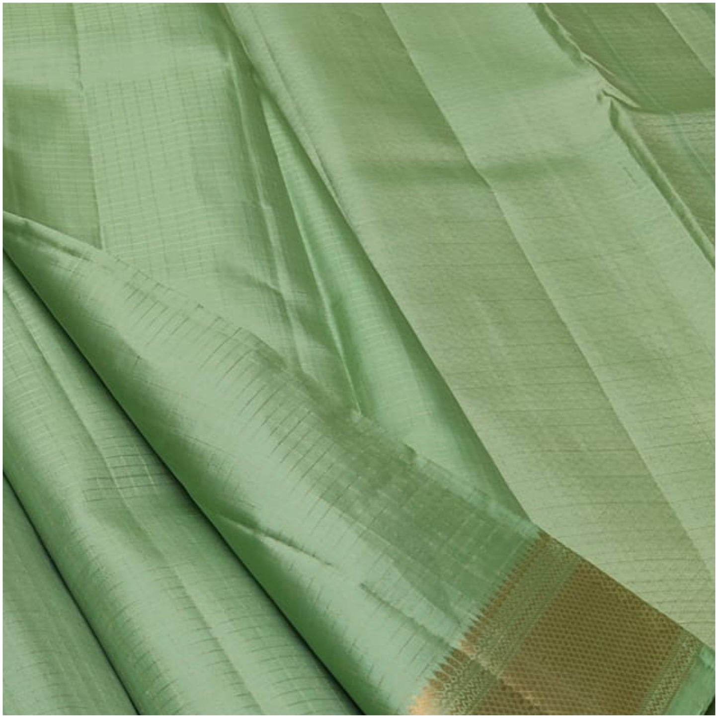 Tamur Pastel Green Pure Handloom Double Warp Soft Silk Saree