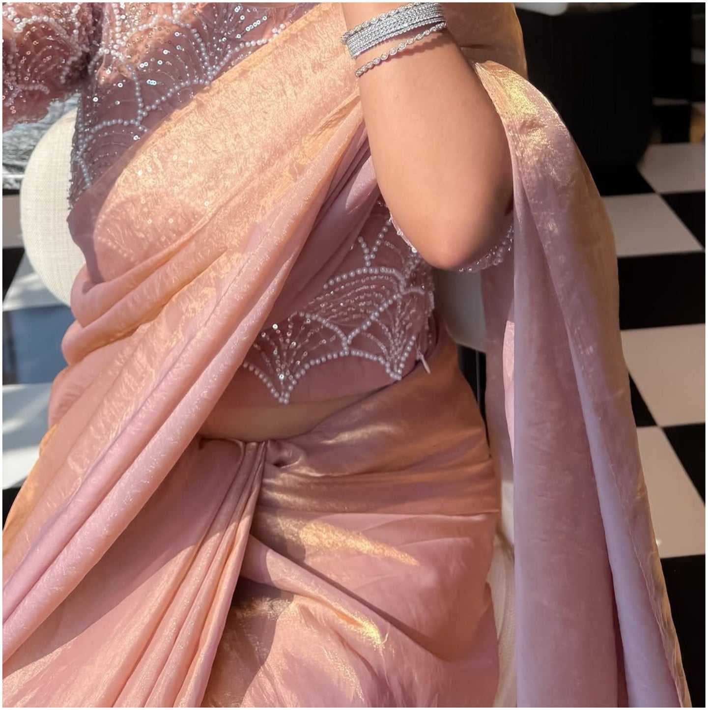 Blush Space Soft Silk Saree