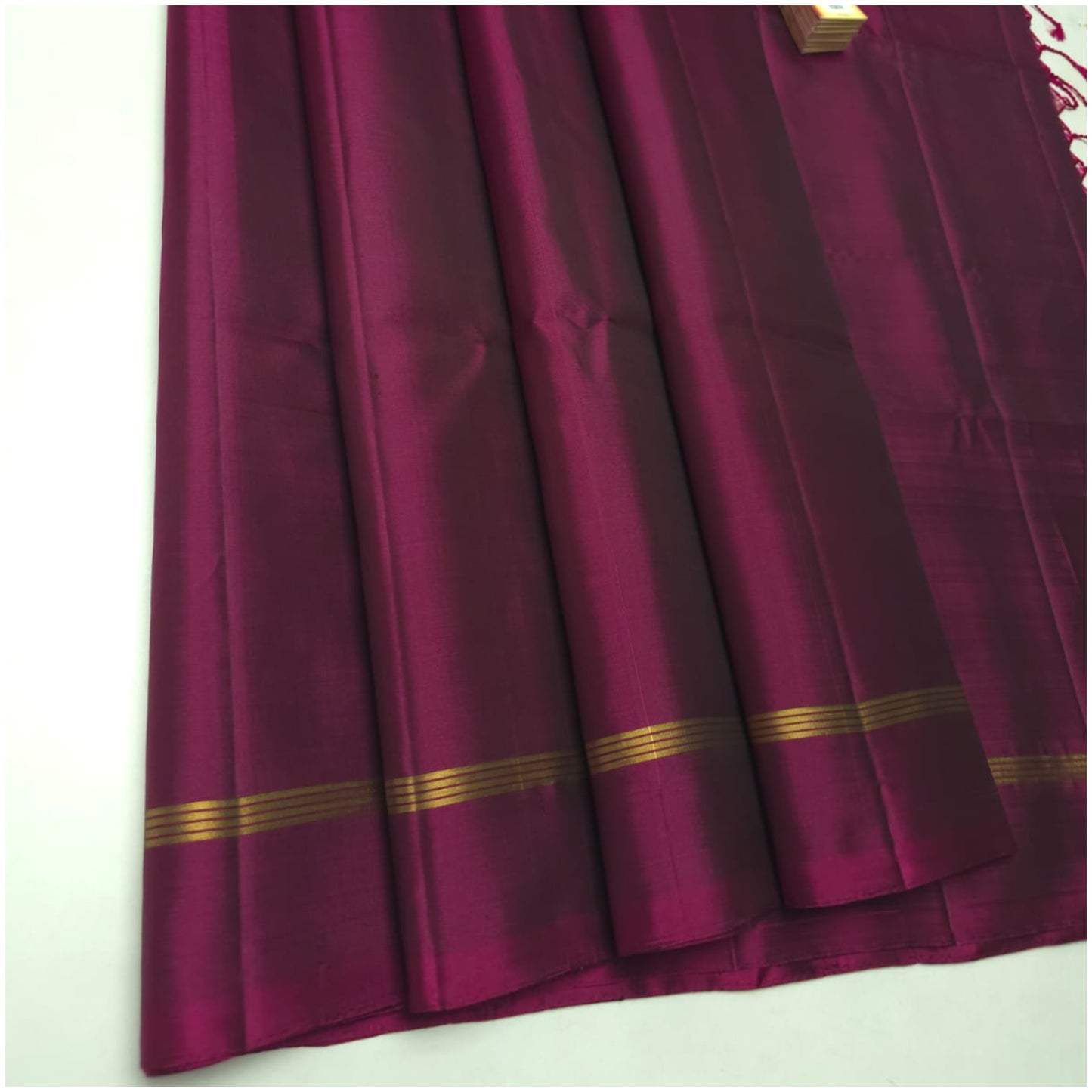 Bhagirathi Wine Berry Pure Handloom Soft Silk Saree
