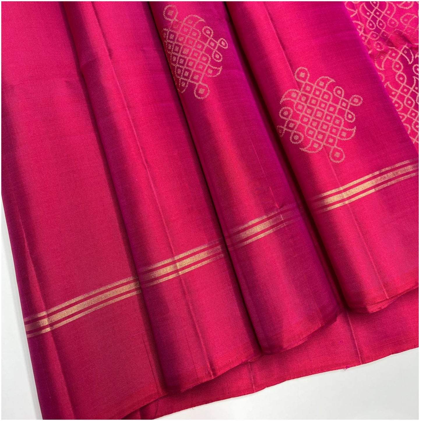 Sindhu Rani Pink Pure Handloom Double Warp Soft Silk Saree