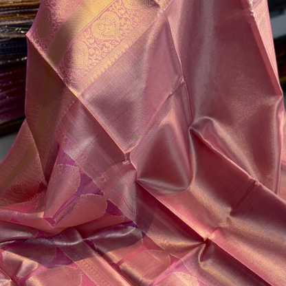 Soft Pink Banarasi Katan Silk Saree