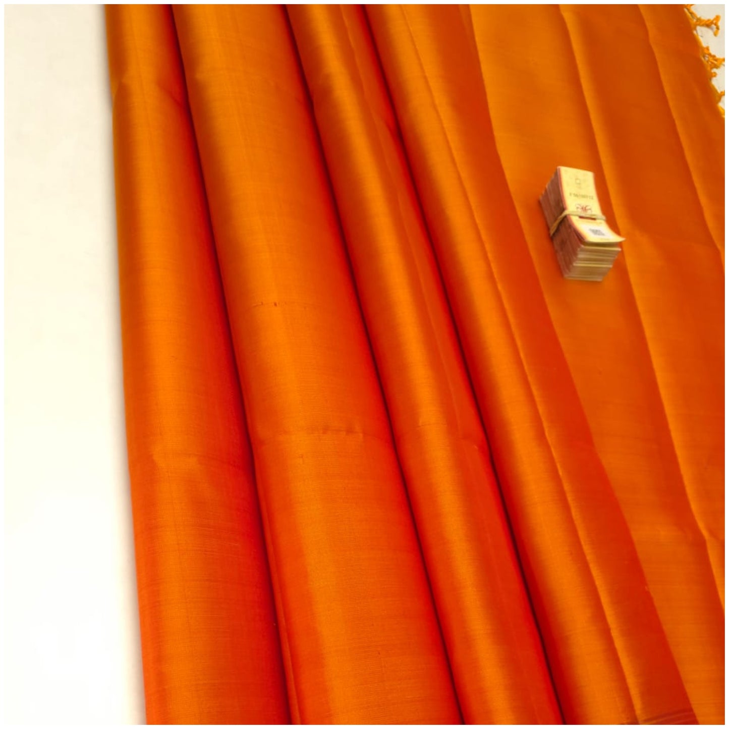 Anaira Orange Pure Handloom Double Warp Soft Silk Saree
