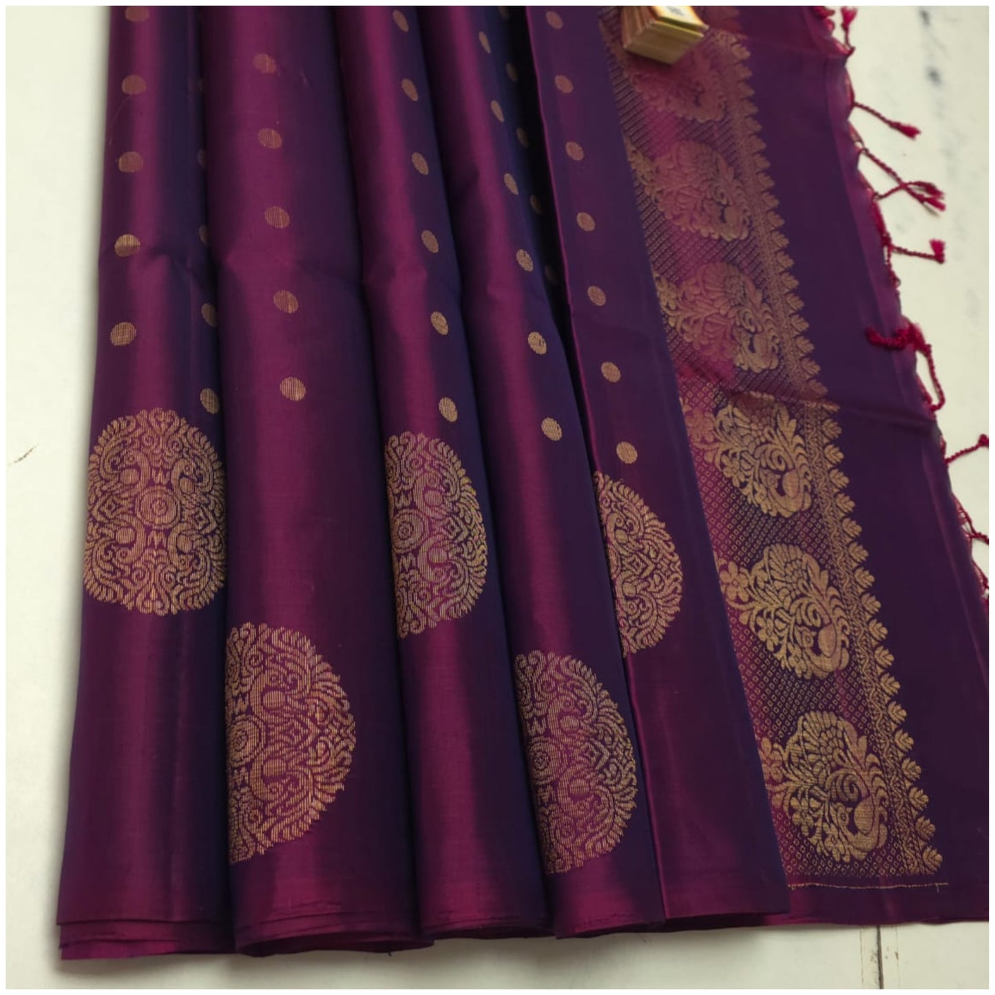 Gomti Deep Magenta Pure Handloom Double Warp Soft Silk Saree