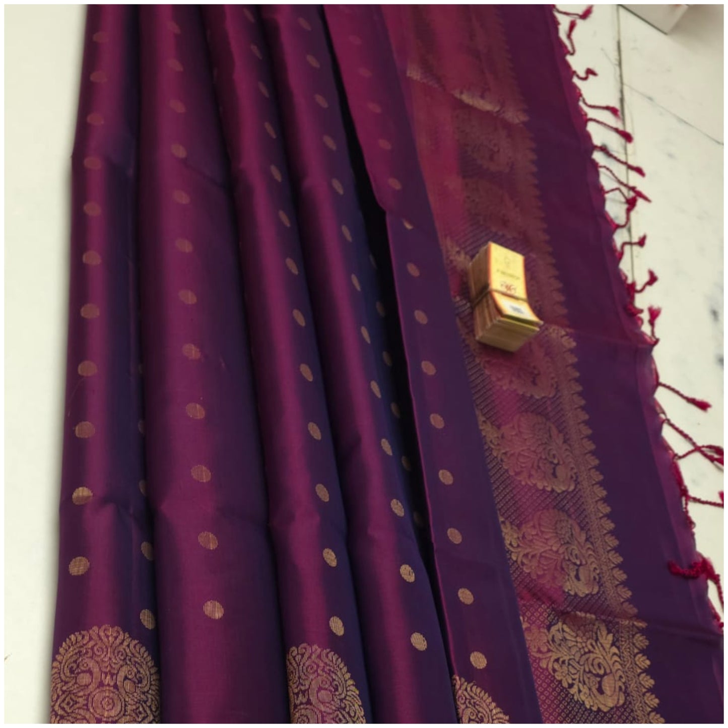 Gomti Deep Magenta Pure Handloom Double Warp Soft Silk Saree