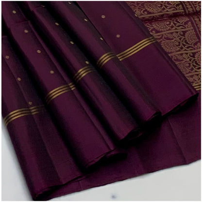 Indrayani Deep Magenta Pure Handloom Double Warp Soft Silk Saree