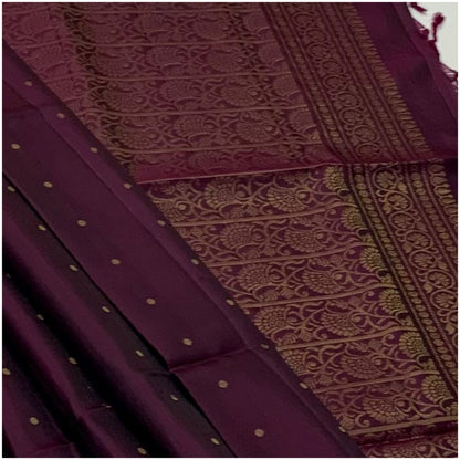 Indrayani Deep Magenta Pure Handloom Double Warp Soft Silk Saree