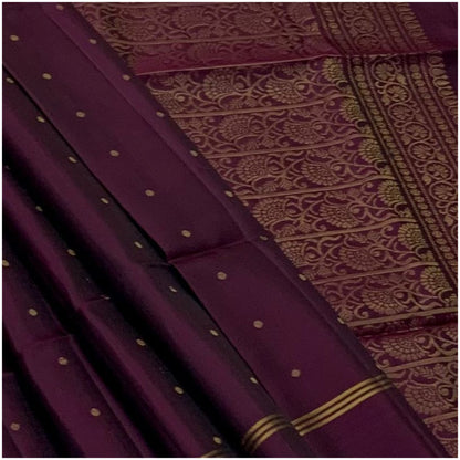 Indrayani Deep Magenta Pure Handloom Double Warp Soft Silk Saree