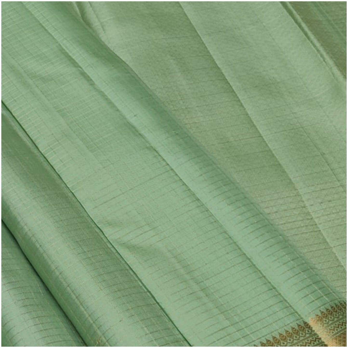 Tamur Pastel Green Pure Handloom Double Warp Soft Silk Saree