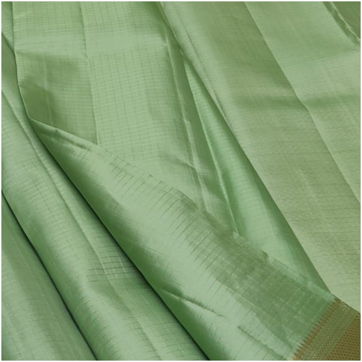 Tamur Pastel Green Pure Handloom Double Warp Soft Silk Saree