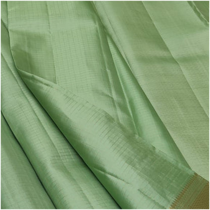 Tamur Pastel Green Pure Handloom Double Warp Soft Silk Saree