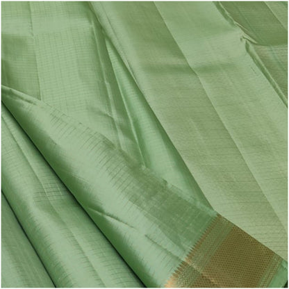 Tamur Pastel Green Pure Handloom Double Warp Soft Silk Saree
