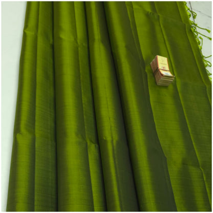Hemavathi Moss Greeen Pure Handloom Soft Silk Saree