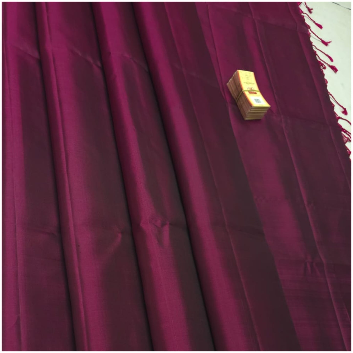 Bhagirathi Wine Berry Pure Handloom Soft Silk Saree
