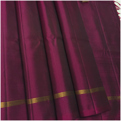 Bhagirathi Wine Berry Pure Handloom Soft Silk Saree