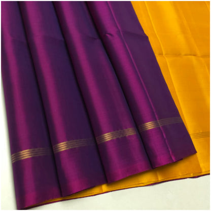 Sankosh Magenta Yellow Pure Handloom Soft Silk Saree