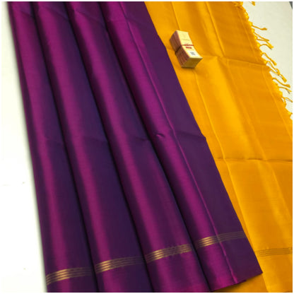 Sankosh Magenta Yellow Pure Handloom Soft Silk Saree
