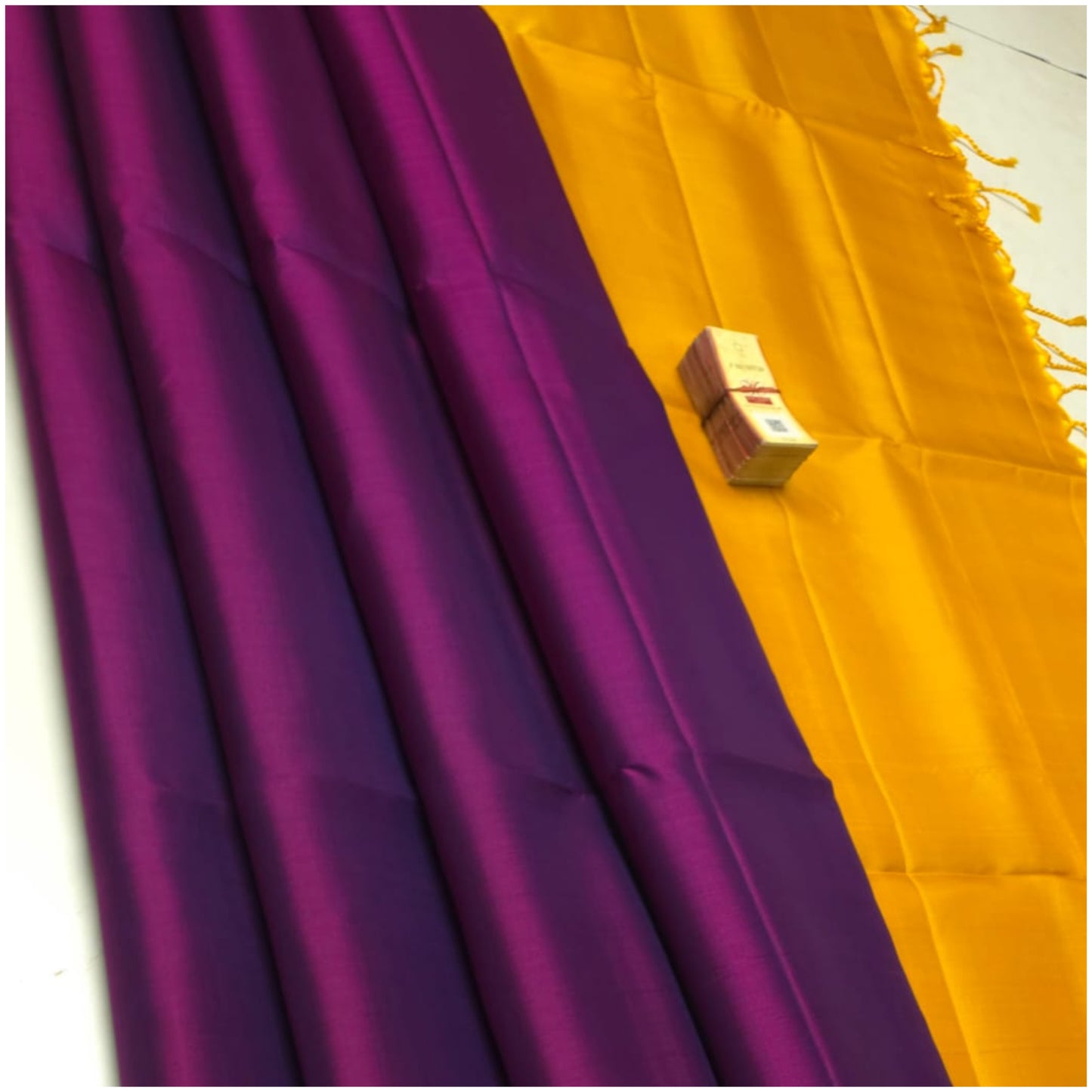 Sankosh Magenta Yellow Pure Handloom Soft Silk Saree