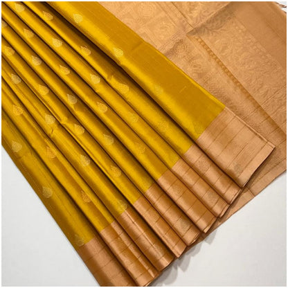 Keri Yellow Pure Handloom Soft Silk Saree