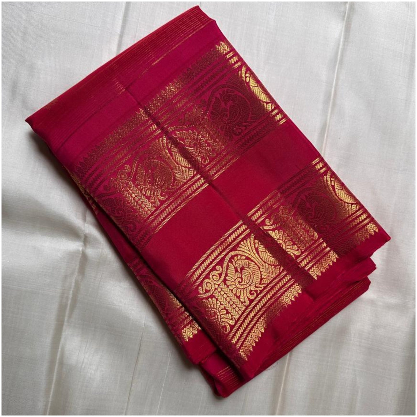 Parbati Magenta Kanjivaram Pure Handloom Silk Saree | Gold Zari | ANITYA Vadhu