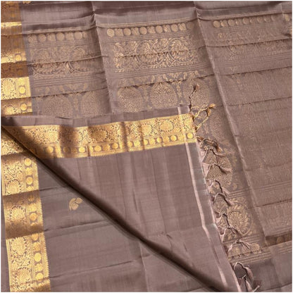 Vaigai Dusty Rose Pure Handloom Double Warp Soft Silk Saree