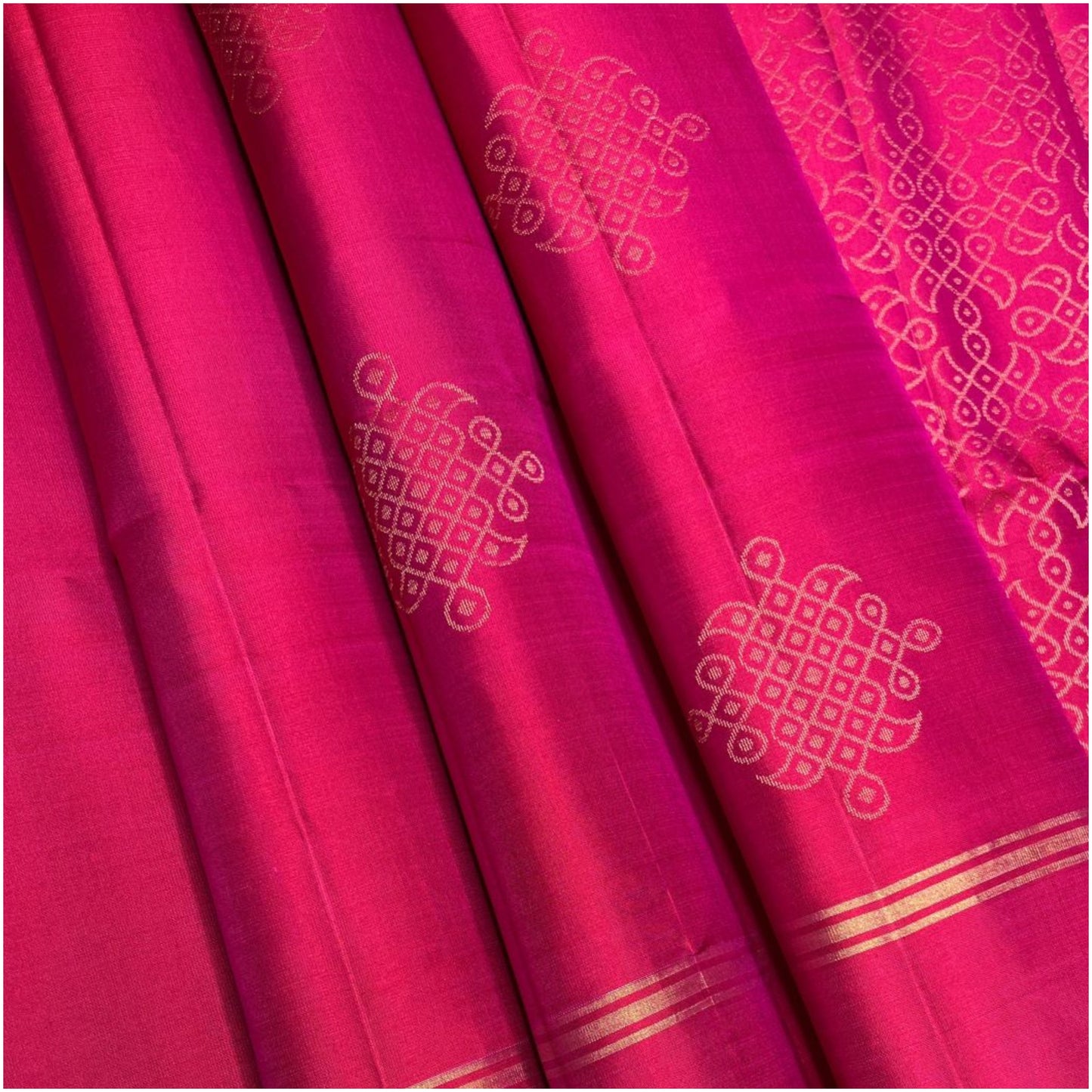 Sindhu Rani Pink Pure Handloom Double Warp Soft Silk Saree