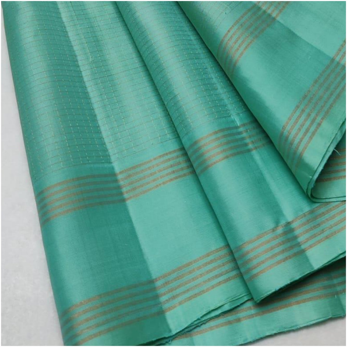 Siruvani Soft Aqua Pure Handloom Double Warp Soft Silk Saree