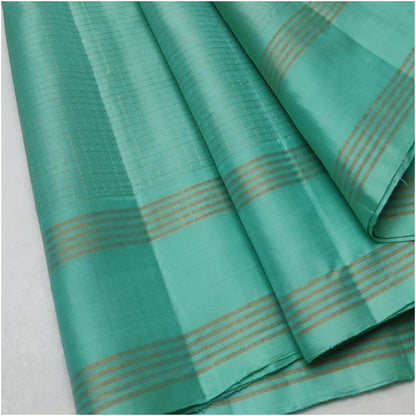 Siruvani Soft Aqua Pure Handloom Double Warp Soft Silk Saree
