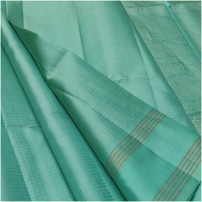 Siruvani Soft Aqua Pure Handloom Double Warp Soft Silk Saree