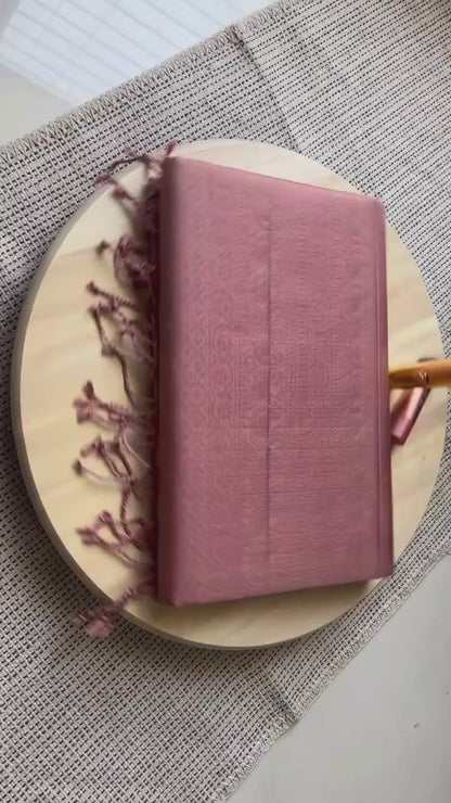 Wardha Baby Blush Pink Pure Handloom Double Warp Soft Silk Saree
